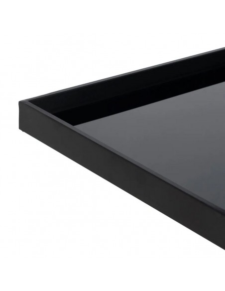 Consola contemporánea BERLIN 90x32x80 en Hierro y Cristal Negro