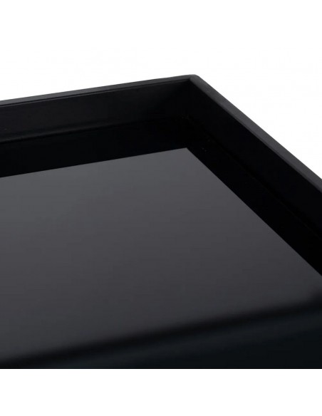 Consola contemporánea BERLIN 90x32x80 en Hierro y Cristal Negro