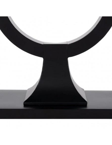 Consola contemporânea BERLIN 90x32x80 em ferro e vidro preto