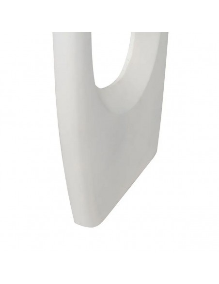 Consola mediterránea AREZZO 130x46x76 de lineas orgánicas en Madera Blanco Rozado