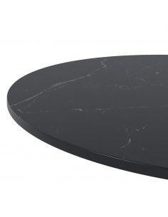Mesa alta LYA 70x96, tampo em porcelânico preto e base em... 2