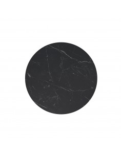 Mesa redonda de cocina LYA 70×75, tapa porcelánica negra... 2