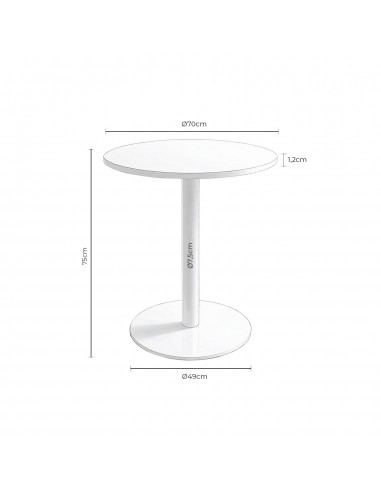 Mesa redonda de cocina LYA 70×75, tapa...