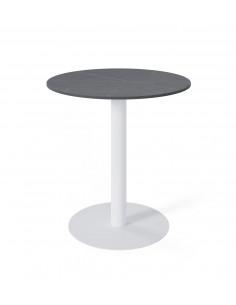 Mesa de cozinha redonda LYA 70x75, tampo em porcelânico...