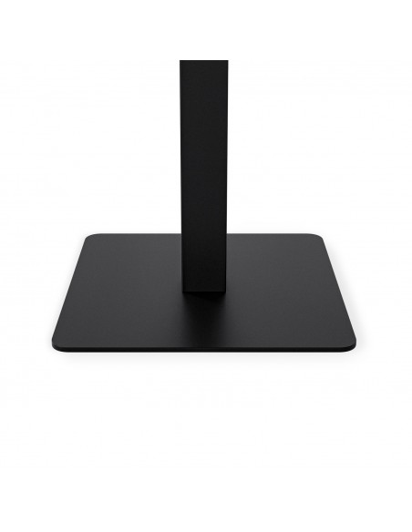 Mesa de cozinha quadrada SAMIRA 70x75, tampo em porcelânico preto e base em metal preta