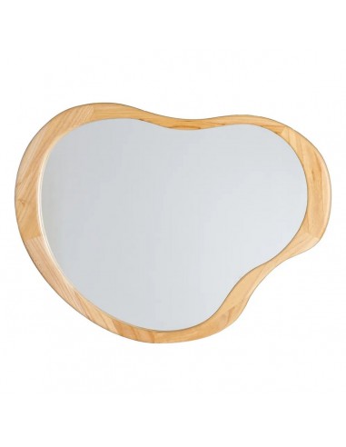 Espejo moderno de pared en madera PAULONIA 57 x 80 color natural.