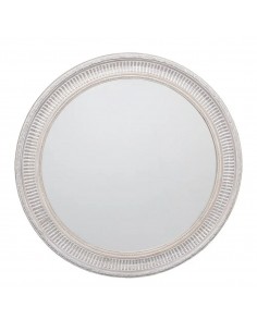 Espejo decorativo redondo VERSAILLES gris en madera de...
