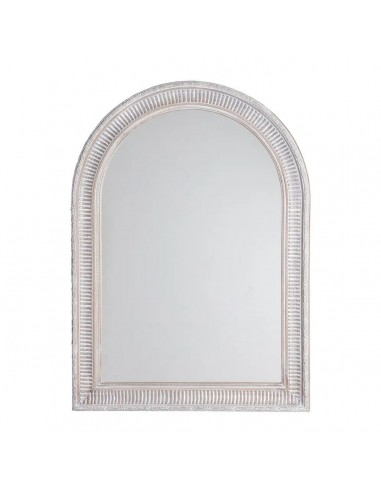 Espelho decorativo cinza Versilles em madeira de paulownia, 76 x 105 cm