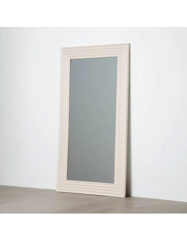 Espelho de Toucador VÉRTICE 100 x 180 em Madeira em Creme e Estilo Clássico