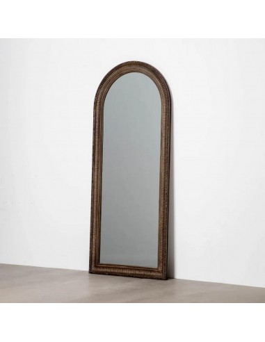 Espelho de Toucador Clássico Esculpido ALHAMBRA 76 x 176 em Madeira Marrom