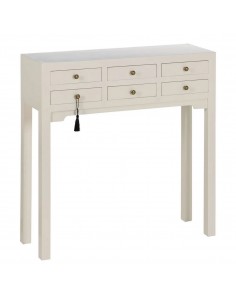 Consola de design HANZO Oriental 85 x 26,branco e 6 gavetas.
