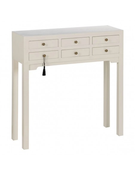 Consola de design HANZO Oriental 85 x 26,branco e 6 gavetas.