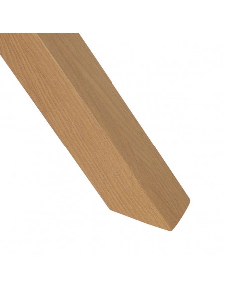 Mesa redonda Argo 120, MDF branco e aço com efeito madeira