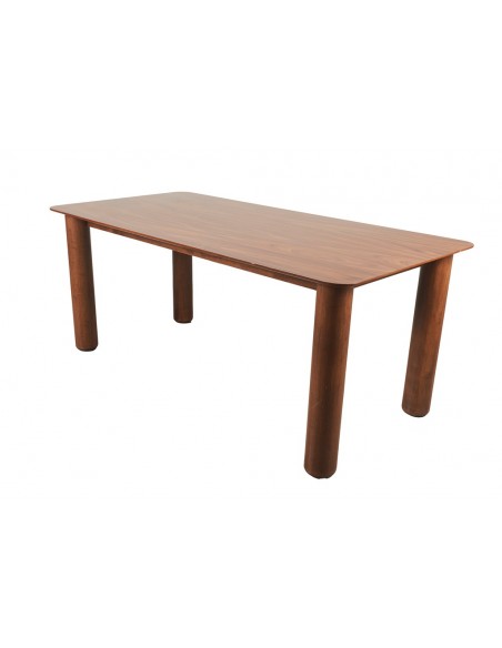 Mesa de jantar moderna TTOLI 200 x 100, folheado de nogueira