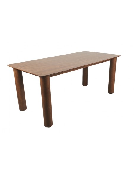 Mesa de jantar moderna TTOLI 200 x 100, folheado de nogueira