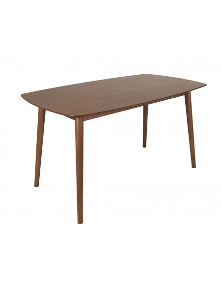 Mesa de comedor BATILDA 160 x 90 madera chapada nogal