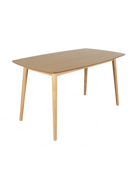 Mesa de comedor BATILDA 160 x 90, madera chapada roble