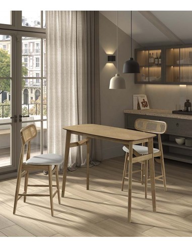 Mesa alta diseño nórdico ALAIA 130 x 60, chapa...