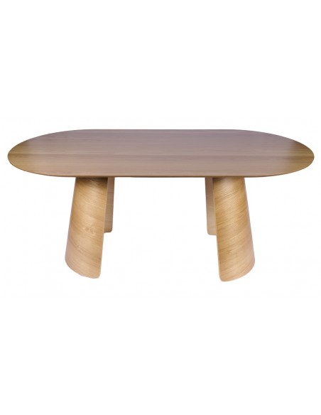 Mesa de comedor ARTES 200 x 100, madera chapada de roble