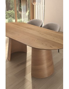 Mesa de jantar ARTES 200 x 100, madeira folheada a carvalho 2