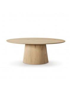 Mesa de jantar oval ARTEMIS 200 x 100, madeira folheada a...