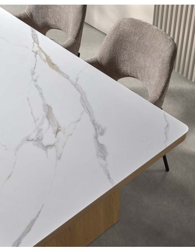 Mesa de jantar SHANELL 180 x 90 em cerâmica e...