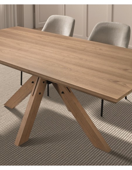 Mesa de comedor nórdica DAYA 160 x 90 chapa de roble