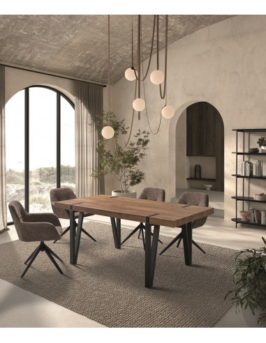 Mesa de diseño industrial WILSH 160 x 90 madera...