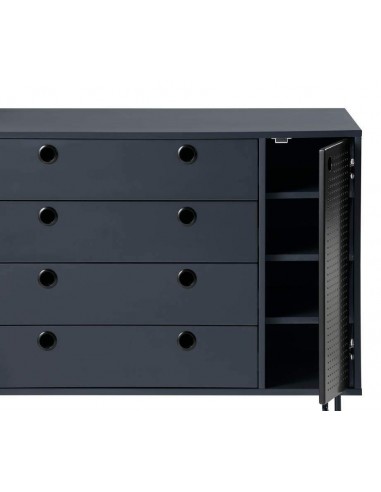 TEULAT COMODA PUNTO 97X45 NEGRO, AZUL GRISACEO