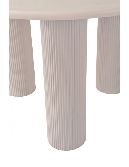 Mesa de comedor redonda LIVIA de 120 en terminado cemento estilo minimalista