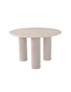 Mesa de jantar redonda LIVIA 120 em acabado cimento...