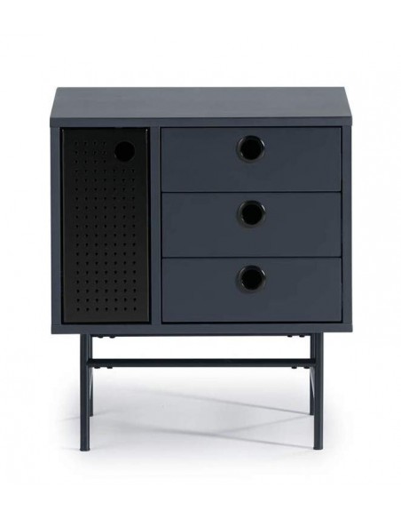 TEULAT MESINHA PONTO 48X35 PRETO, AZUL ACINZENTADO