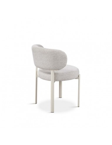 Silla de comedor moderna NUBA en tela gris y...