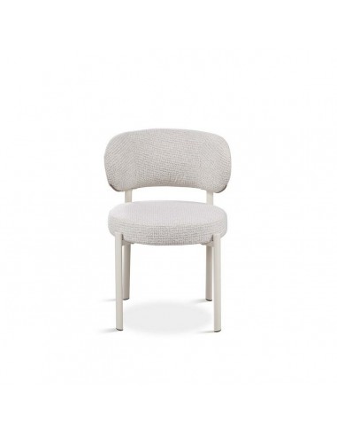 Silla de comedor moderna NUBA en tela gris y...