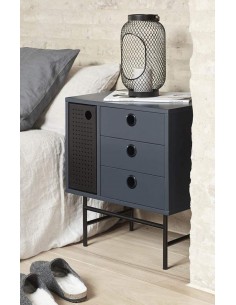 TEULAT MESINHA PONTO 48X35 PRETO, AZUL ACINZENTADO 2