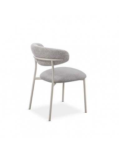Silla de comedor moderna ELIA en tela gris con...