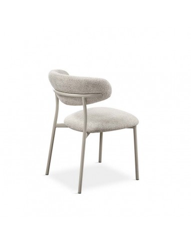 Silla de comedor moderna ELIA en tela beige con...