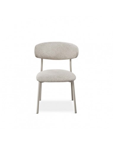 Silla de comedor moderna ELIA en tela beige con...