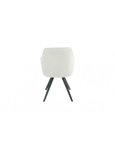 Silla de comedor tapizada AURALA en tela beige...
