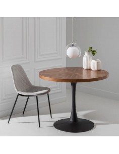 Mesa de diseño para Comedor Oslo 100 en MDF acabado nogal... 2