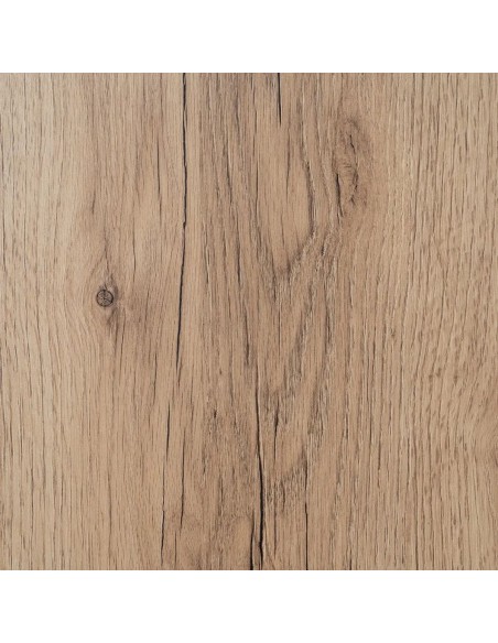 Mesa de cozinha extensível PAX 90(120)x60(90), melamina natural e metal preto com abertura giratória