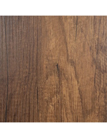 Mesa de cozinha extensível PAX 90(120)x60(90), melamina nogueira e metal preto com abertura giratória