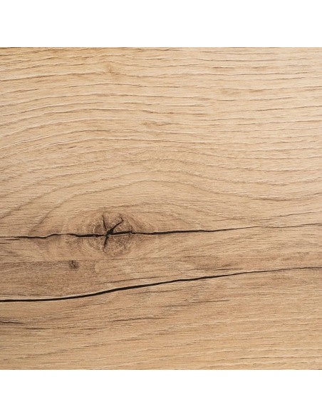 Mesa extensível Bronx 170(230)x90, melamina nogueira e metal preto com abertura central