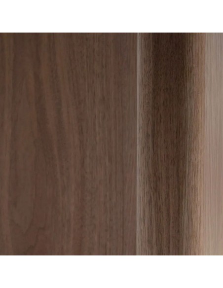 Mesa de comedor Verona 180x90 con tapa porcelana blanca efecto mármol y base color nogal