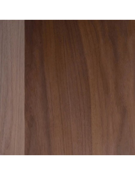 Mesa de comedor SIANA 180x90 con tapa porcelana blanca efecto mármol y base color nogal