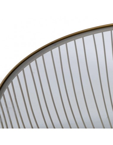 Mesa de centro redonda de luxo DORÉ 75 em metal...