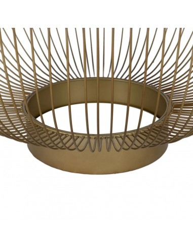 Mesa de centro redonda de luxo DORÉ 75 em metal...