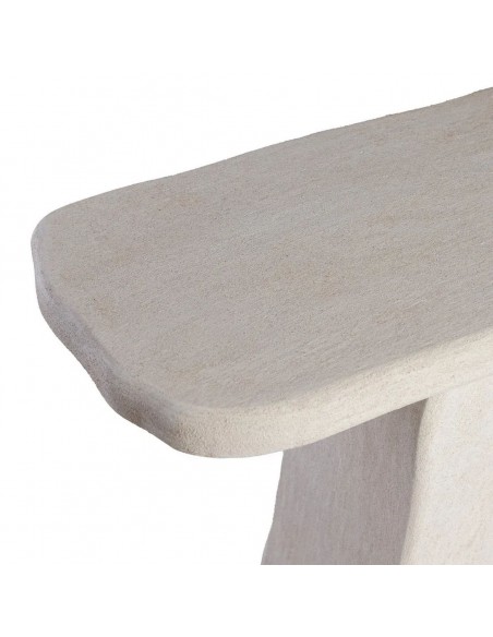 Consola WILMA 120x38x80 estilo mediterrâneo em MDF branco efeito cimento