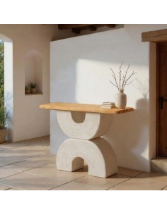 Consola estilo mediterrâneo SCULPTO 120 em madeira... 2