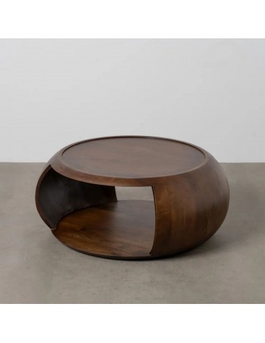 Mesa de Centro de diseño redondo BOLMA 72x36 en Madera de Mango